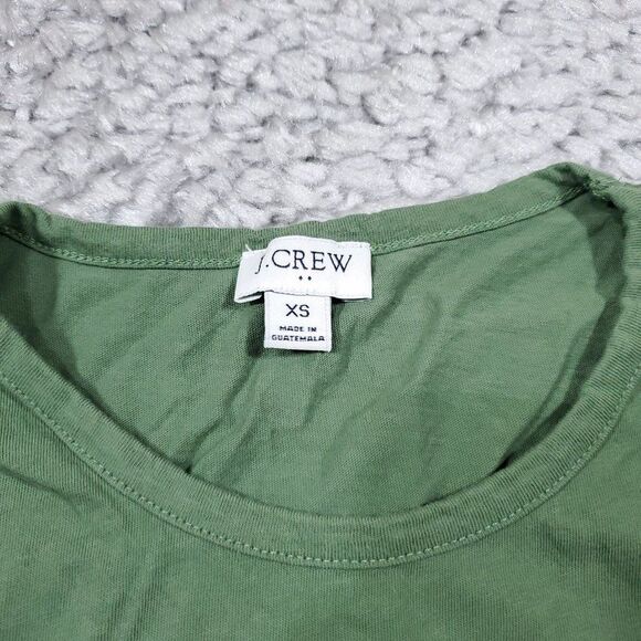 J. Crew Factory Green Short Sleeve T-Shirt Mini Dress Size XS 100% Cotton - Picture 3 of 8